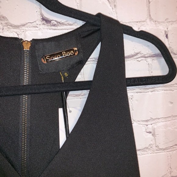 🎓 NWT Sara Boo Black Flutter Hem Dress - Picture 3 of 4